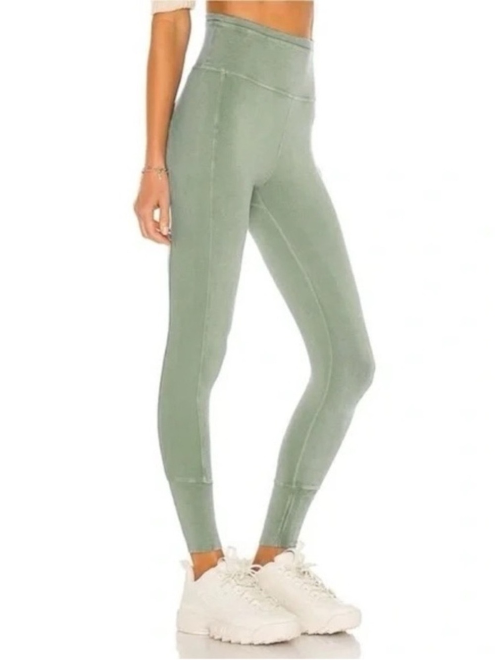 Free People Movement hot shot legging in sage green. Medium